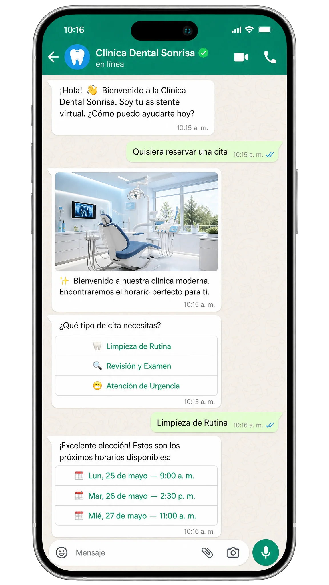 WhatsApp mockup