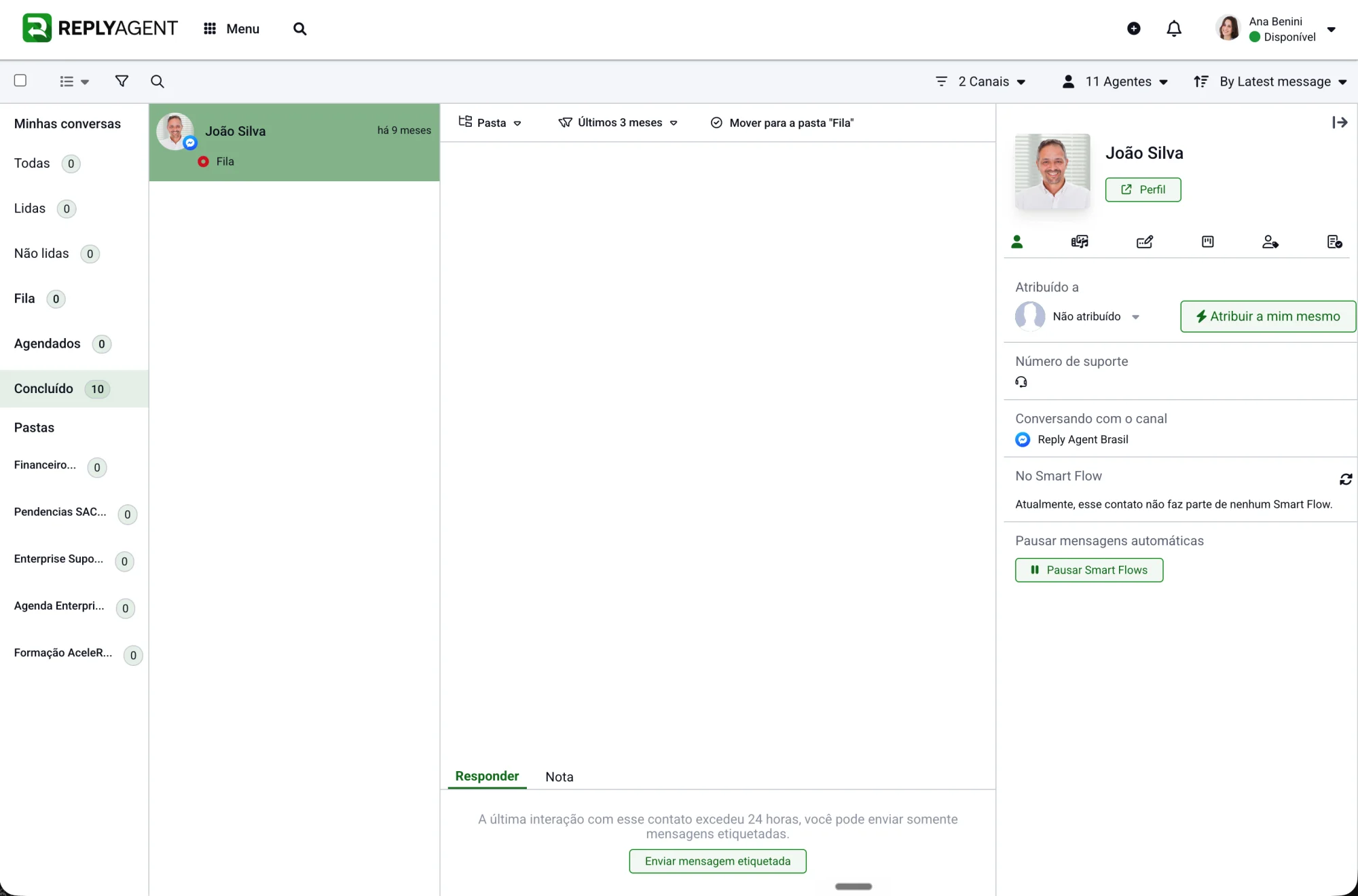 ReplyAgent unified live chat inbox